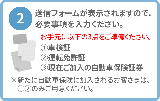 （２）送信フォームが表示されますので、必要事項を入力ください。